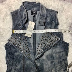 Buckle Studded Moto Vest